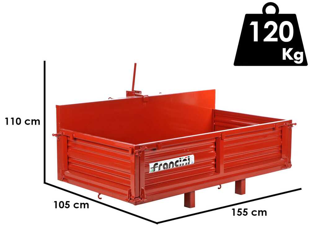 Francini P 150 — Benne basculante 3 ridelles ouvrantes