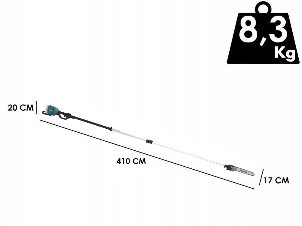 Makita DUA301Z — Perche élagueuse à batterie 36V télescopique 3,80 m