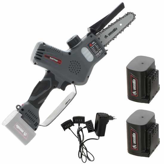 Ausonia Nativa Saw — Élagueuse à batterie 24V, 3 batteries