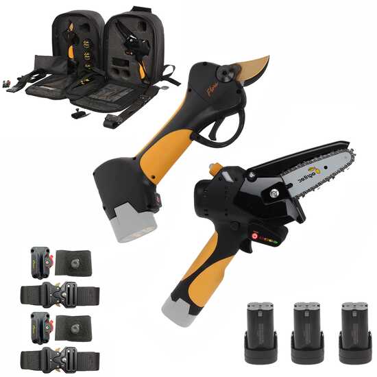 Flora PCP100A & Agritec PC32 — Kit élagueuse et sécateur électrique