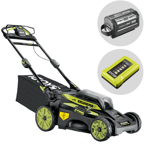 Ryobi RY36LMX51A-160 — Tondeuse tractée à batterie 36V coupe 51 cm