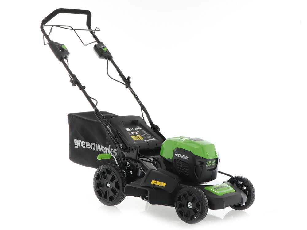 Greenworks GD48LM46SP — Tondeuse tractée à batterie 48V coupe 46 cm