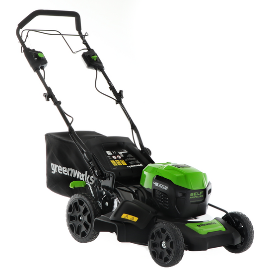 Greenworks GD48LM46SP — Tondeuse tractée à batterie 48V coupe 46 cm