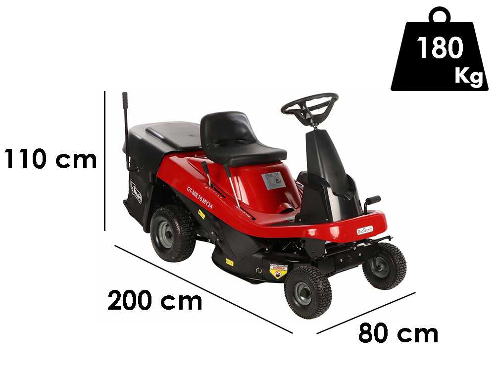 GeoTech-Pro GT-MR 76 — Tracteur tondeuse 432 cm³ coupe 76 cm