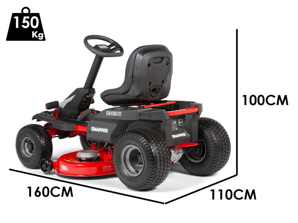 Snapper ERX96 — Autoportée à batterie 72V éjection latérale et mulching