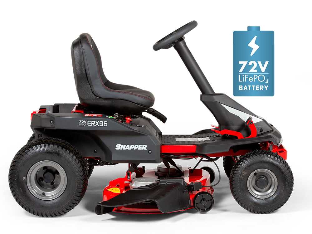 Snapper ERX96 — Autoportée à batterie 72V éjection latérale et mulching