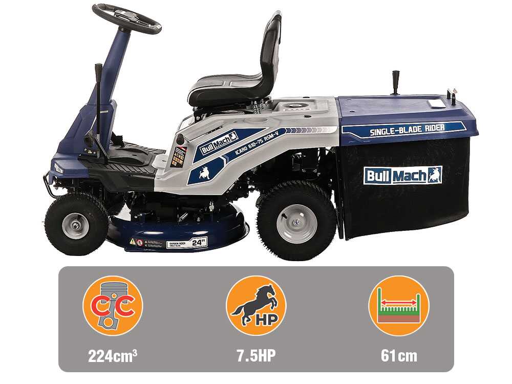 BullMach Icaro 610-75 RSM-V — Mini-rider 224 cm³ trois modes de coupe
