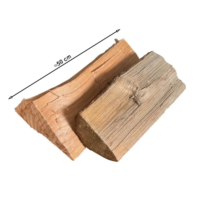 Bûches de feuillus français 50 cm — colis de 15 kg
