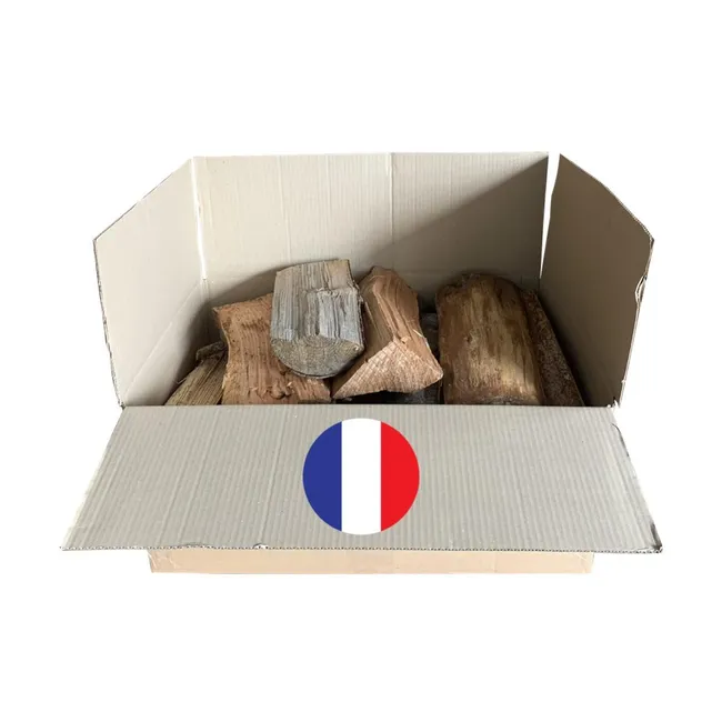 Bûches de feuillus français 50 cm — colis de 15 kg