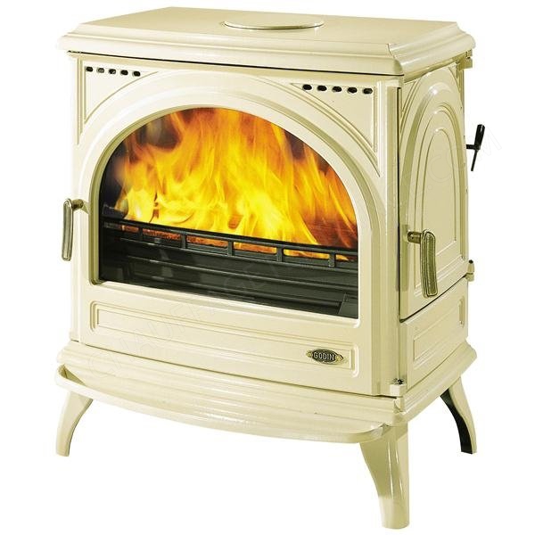 Poêle à bois Godin Carvin 11 kW — fonte émaillée sable