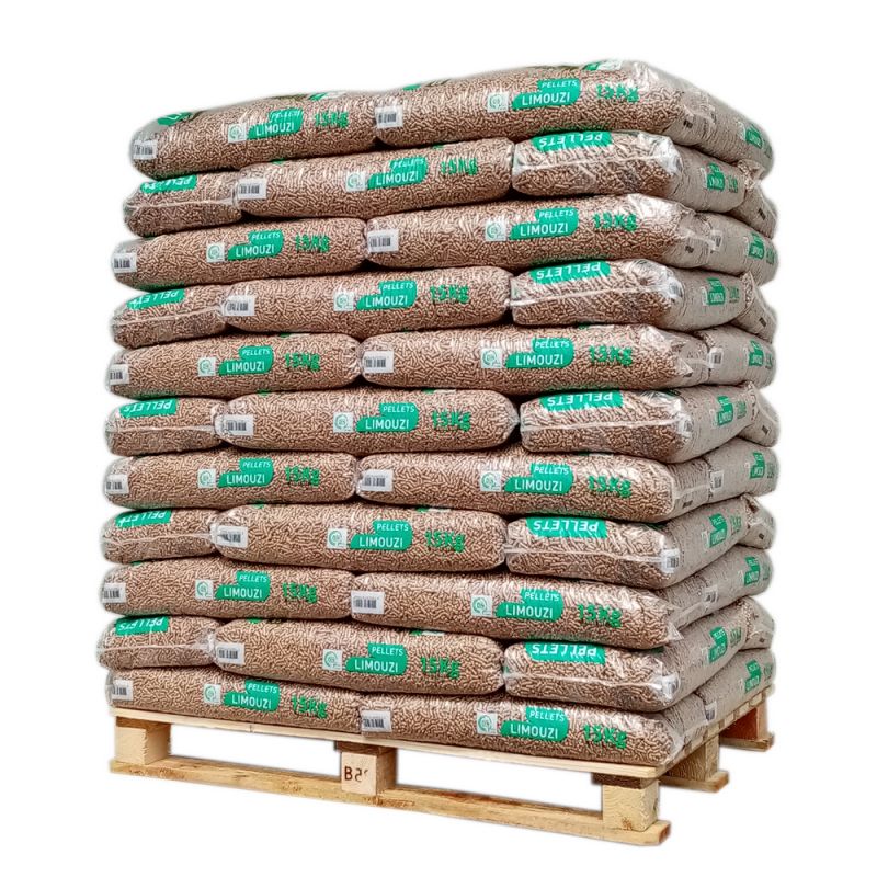 Granulés Pellet Limouzi DIN Plus — palette de 66 sacs (990 kg)