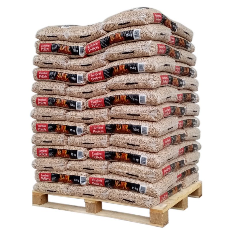 Granulés Excellent Pellets DIN Plus / EN Plus A1 — palette de 65 sacs (975 kg)