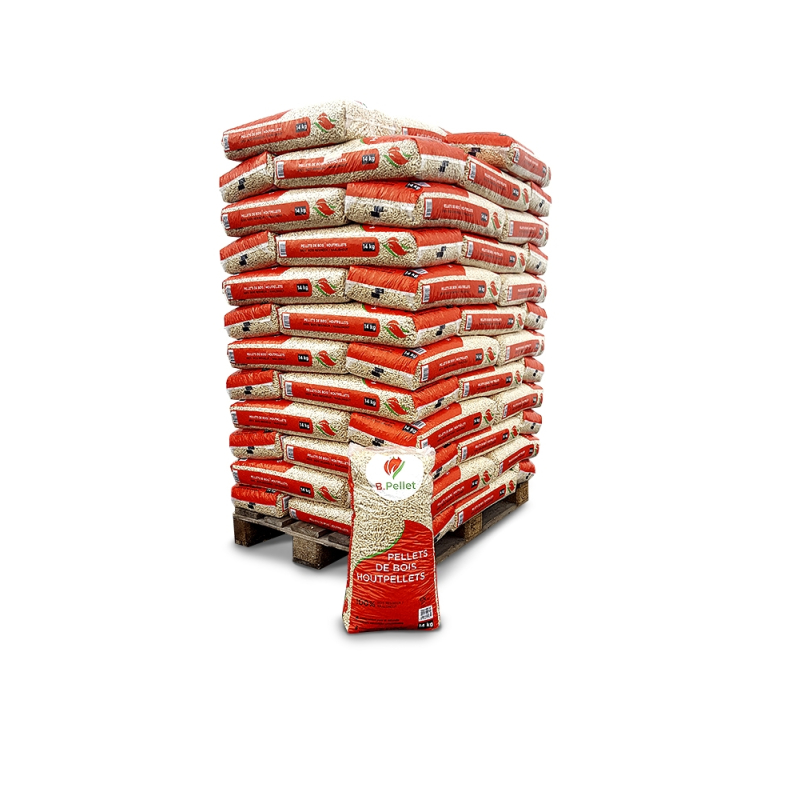 Granulés B.Pellet feuillus EN Plus A1 — palette de 72 sacs (1080 kg)