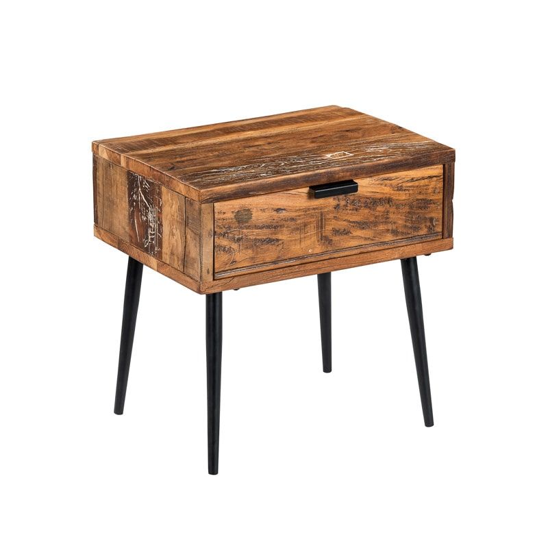 Chevet bois recyclé vintage MERAKI 45 cm
